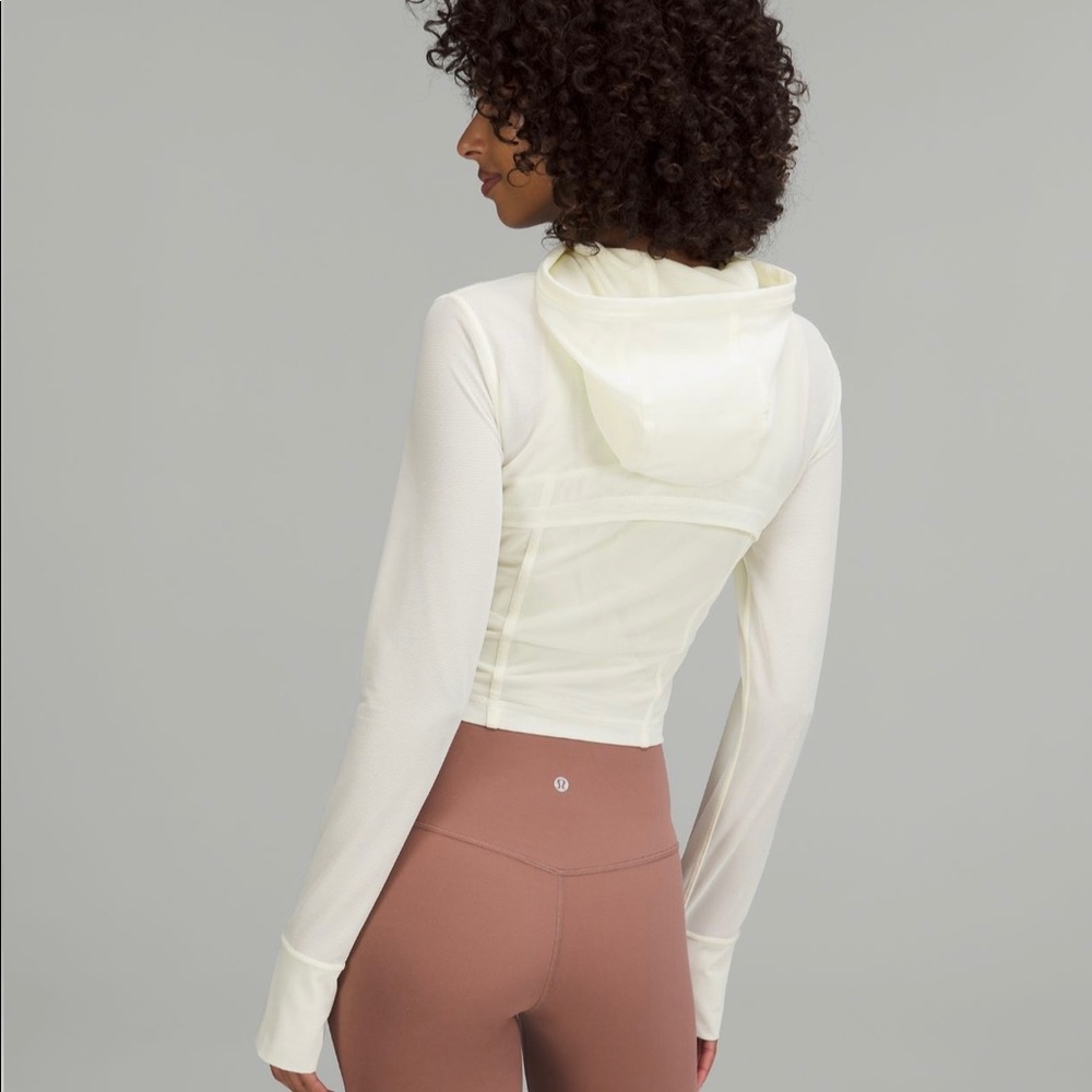 SOLD❗️BNWT❗️Lululemon Mesh Hooded Cropped Jacket in Lemon Sorbet Size 4 - Picture 3 of 7